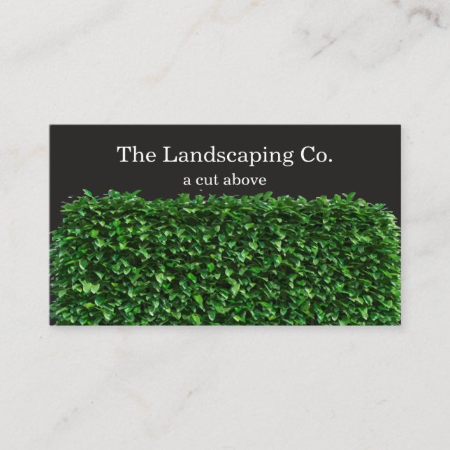 Local Landscaping Services Double Side Business Card (Front)