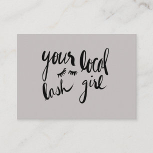 Local lash girl aftercare lash card