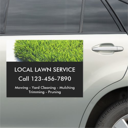 Local Lawn Service Advertising Car Magnet Template