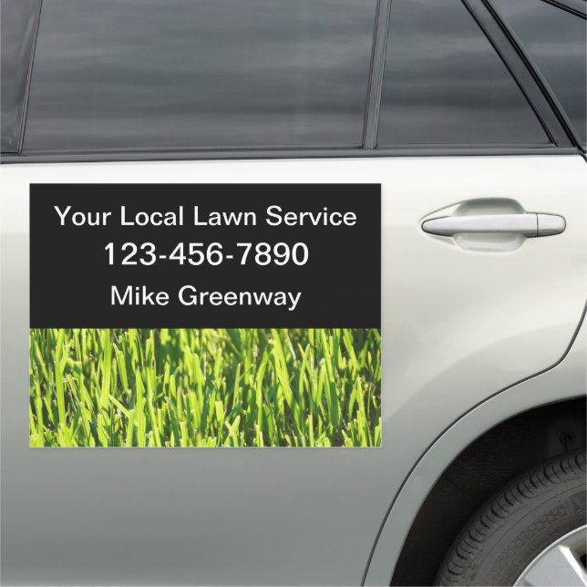Local Lawn Service  Simple Magnetic Car Signs (In Situ)