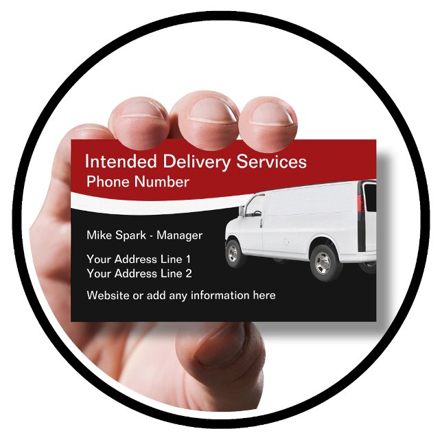 Local Neighborhood Delivery Truck Van Business Card (Creator Uploaded)