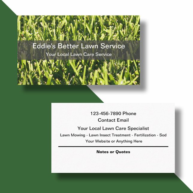 Local Neighborhood Lawn Care Service Business Card (Creator Uploaded)