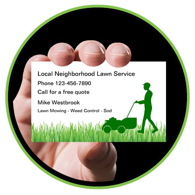 Local Neighborhood Lawn Service Business Card (Creator Uploaded)