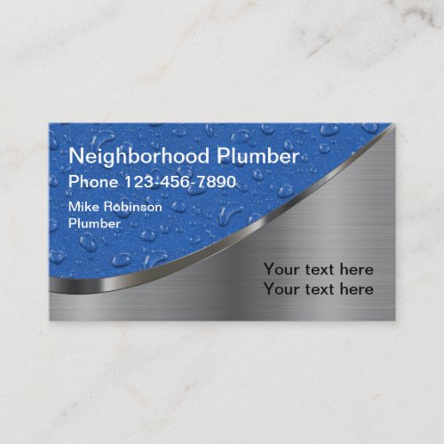 Local Neighborhood Plumber Business Card