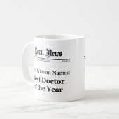 Local News Best Doctor Mug for Women (Front Left)