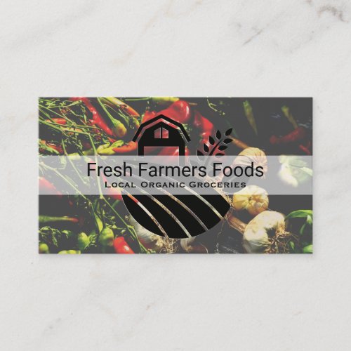 Local Organic  Farmers Market Fresh Produce Business Card