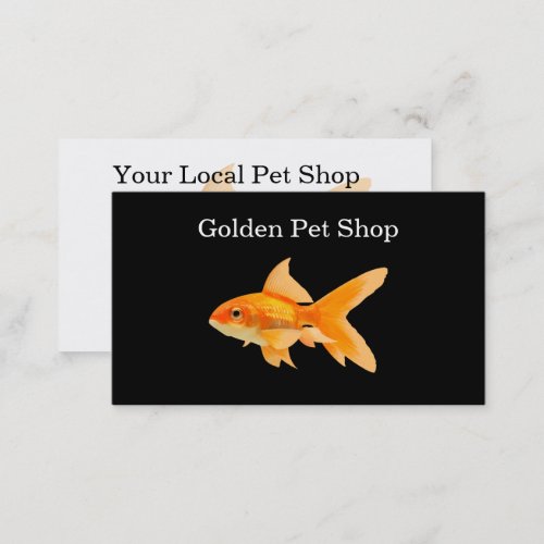 Local Pet Shop Simple Goldfish Business Cards