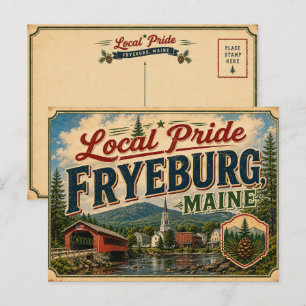 Local Pride in Fryeburg Maine Postcard