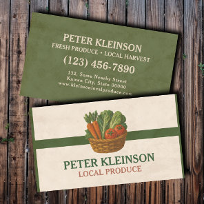 Local Produce Organic Farm Fresh Business Card