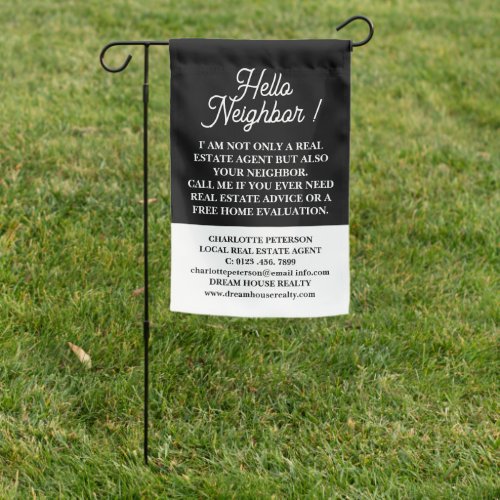 Local Real Estate Agent Promotional  Garden Flag