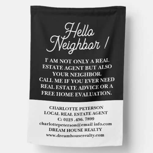 Local Real Estate Agent Promotional House Flag