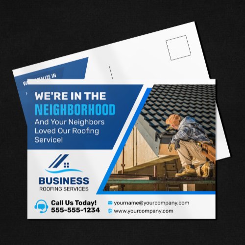 Local Roofing Repair Re_Roofing Gutter Service Postcard