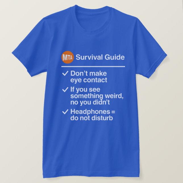 Local Rules | NYC subway humor T-Shirt (Design Front)