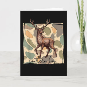 Local Southern Boy Deer Hunting Camo Outdoor Vinta Card