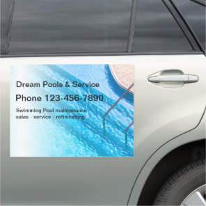 Local Swimming Pool Service Car Magnets