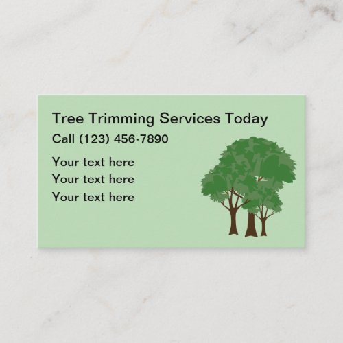 Local Tree Trimming Service Business Card