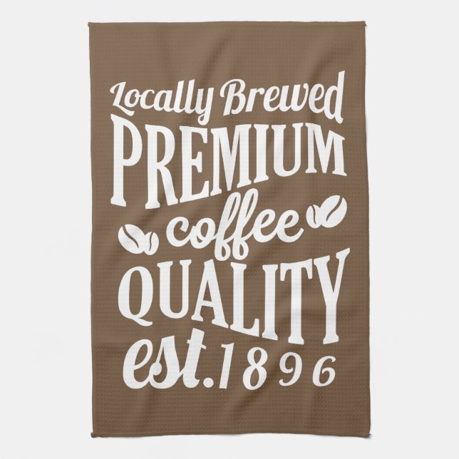 Locally Brewed | Premium Quality Coffee Kitchen Towel (Vertical)