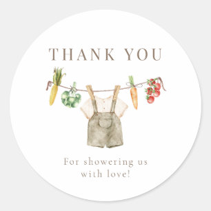 Locally Grow Farmers Market Books For Baby Shower Classic Round Sticker