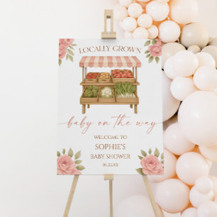 Locally Grown Baby Baby Shower Welcome Sign