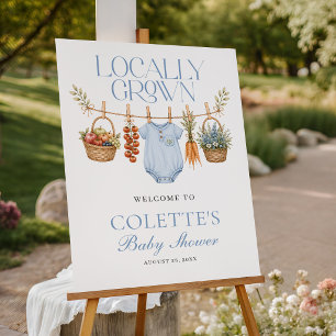 Locally Grown Baby Boy Farmers Market Welcome Foam Board