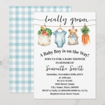 Locally Grown Baby Boy on the Way Baby Shower
