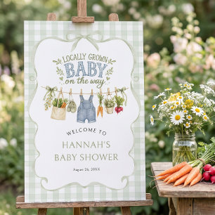 Locally Grown Baby Boy Shower Welcome Foam Board