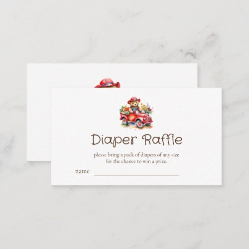 Locally Grown Baby Diaper Raffle Tickets Enclosure Card