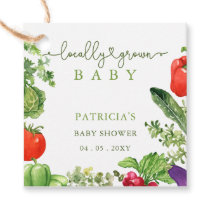 Locally Grown Baby Farmers Market Baby Shower Favor Tags