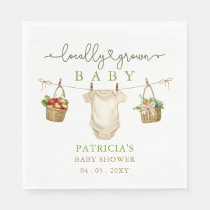 Locally Grown Baby Farmers Market Baby Shower Napkins