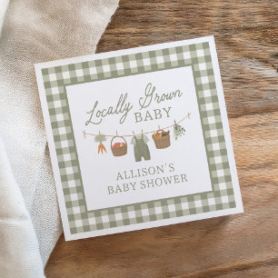 Locally Grown Baby Farmers Market Baby Shower Napkins