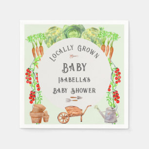 Locally Grown Baby Farmers Market Baby Shower Napkins