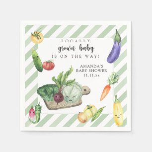 Locally Grown Baby Farmers Market Baby Shower Napkins