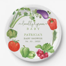 Locally Grown Baby Farmers Market Baby Shower Paper Plates