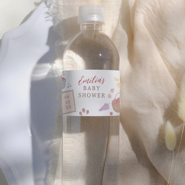 Locally Grown Baby Farmer's Market Baby Shower Water Bottle Label (Creator Uploaded)