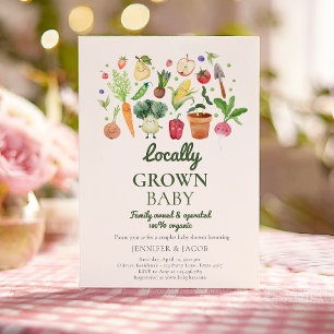 Locally Grown Baby Farmers Market Couples Shower Invitation