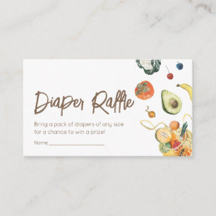 Locally Grown Baby Farmers Market Diaper Raffle Enclosure Card