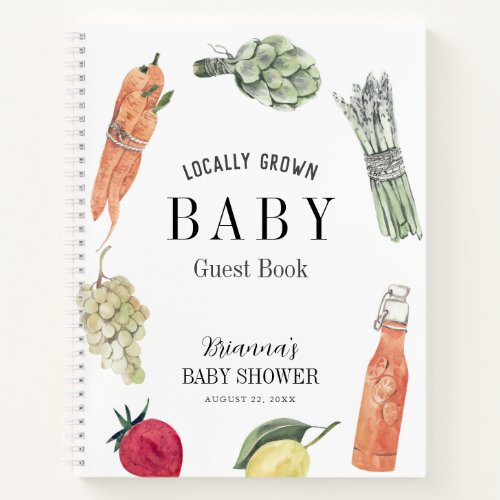 Locally Grown Baby Farmers Market Guest Book