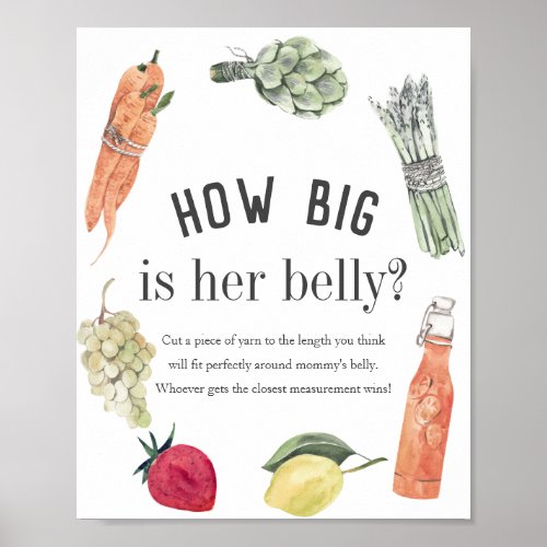 Locally Grown Baby Farmers Market How Big Belly Poster