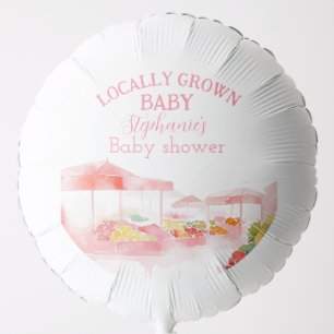 Locally Grown Baby Girl Shower Farmers Market Balloon