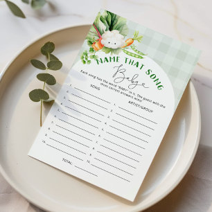 Locally grown baby Name that song baby shower game