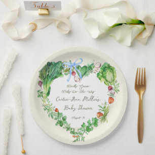 Locally Grown Baby On The Way Baby Shower Paper Plates