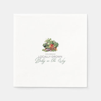 Locally Grown Baby on the Way - Basket - Green Napkins