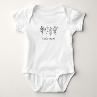 locally grown baby one-piece bodysuit