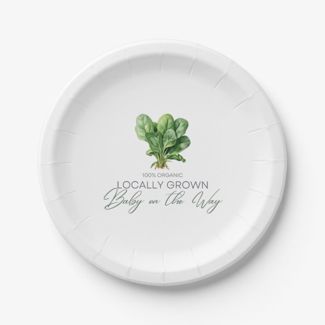 Locally Grown Baby Paper Plates (Front)