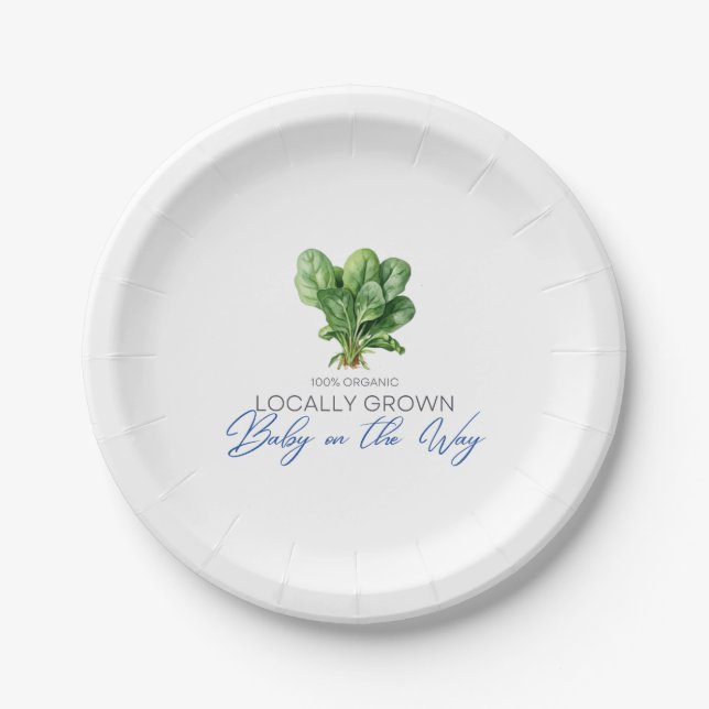 Locally Grown Baby Paper Plates (Front)
