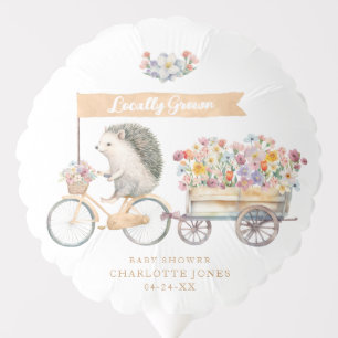 Locally Grown Baby Shower Balloon Woodland Floral