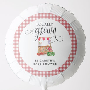 Locally Grown Baby Shower Carrots Gingham Balloon