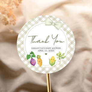 Locally Grown Baby Shower Classic Round Sticker