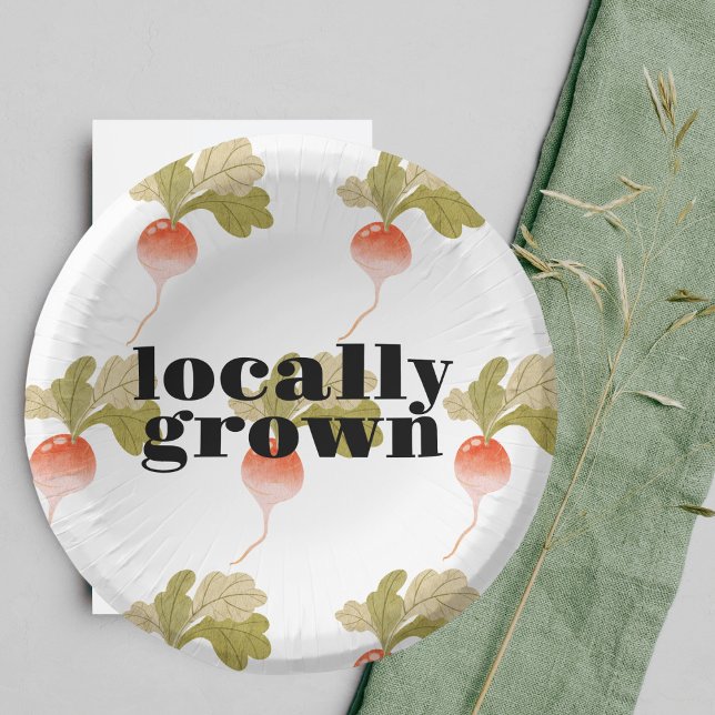 Locally Grown Baby Shower | Colorblock B&W Paper Bowls (Creator Uploaded)