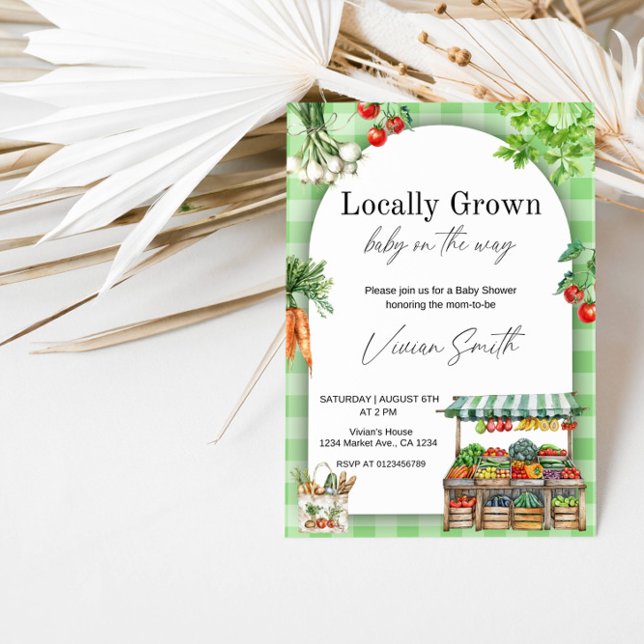 Locally Grown Baby Shower– Cute Farm-to-Table Invitation (Creator Uploaded)